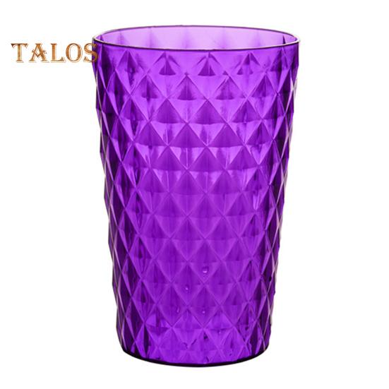 Drinking Glasses Multi-purpose Fine Workmanship Portable Good Unique Rhombus Textured Water Mug for Household