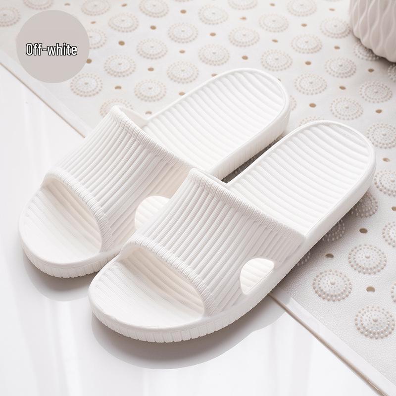 Unisex Striped Summer Bathroom Slippers - Non-Slip Indoor Footwear for Home, Hotel, or Guest Use