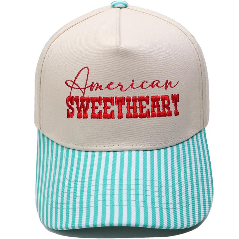 SWEETHEART truck driver hat embroidery color matching baseball cap European and American men's and women's casual retro hat