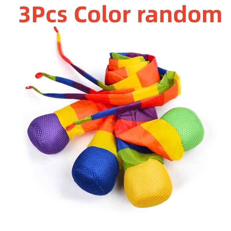 Детская лента для метания рукой, радужный хвост, мяч, спорт на открытом воздухе для родителей и детей, мешочек с песком, метеор-бол, сенсорная тренировка, детские игрушки