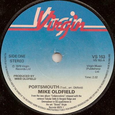 7-дюймовая пластинка MIKE OLDFIELD Portsmouth VS163 Virgin 1976 UK Рок Б/у