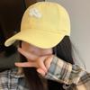 Stylish Korean Yellow Letter Embroidered Baseball Cap For Women Spring Summer 2024