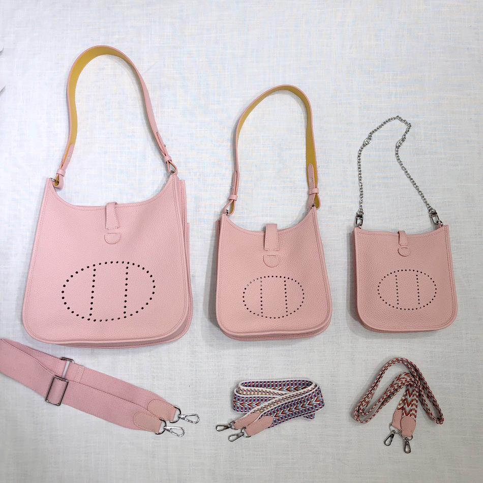 Женская мини-сумка-ведро из натуральной коровьей кожи с узором личи Evelyn Design