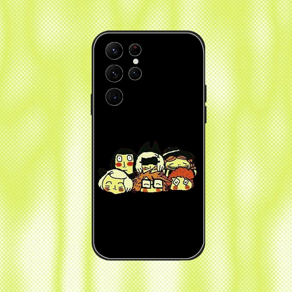 Чехол для телефона Ranfren Randal Satoru для Samsung S 25,24,23,22,30,21,10,9,Ultra,Plus,Lite,FE,4,5G Черный Мягкий чехол
