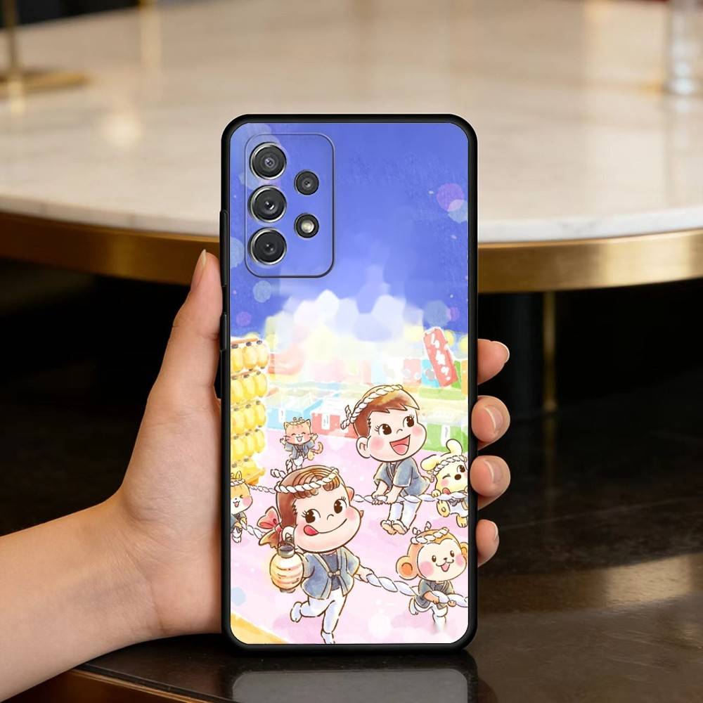 F-Fujiya-Milkys-Peko-C-Chan Soft Silicone Black Cover Phone Case For Samsung Galaxy A73,A72,A71,A70,A53,A52,A51