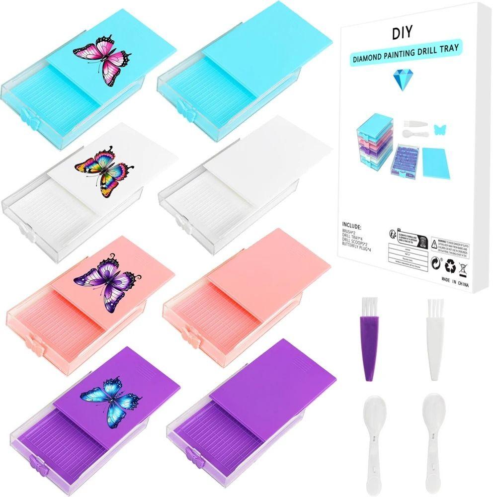 Штабелируемый лоток для выдвижных ящиков, сортировочный лоток для хранения бисера для 5D алмазной живописи