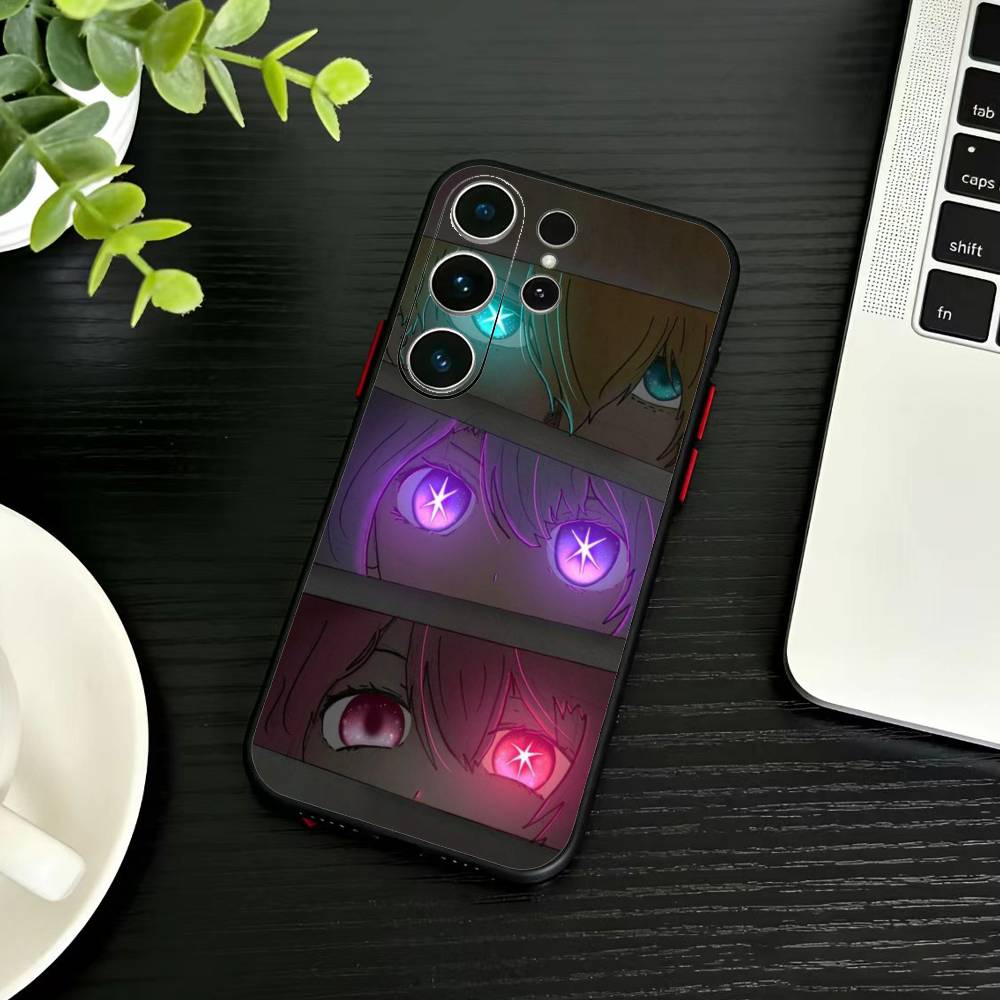 Oshi No Ko A-Аниме Милый Чехол Для Телефона Для Samsung S26,S25,S24,S23,S22,S21,S20,S30,Ultra,Plus,Fe,Note,5G Черный Чехол