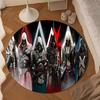 Assass Warrior Round Rug for Livingroom,Bedroom, Palyroom, Chair Rug, Area rug, Circle Carpet, Large Size Fan Christmas gift