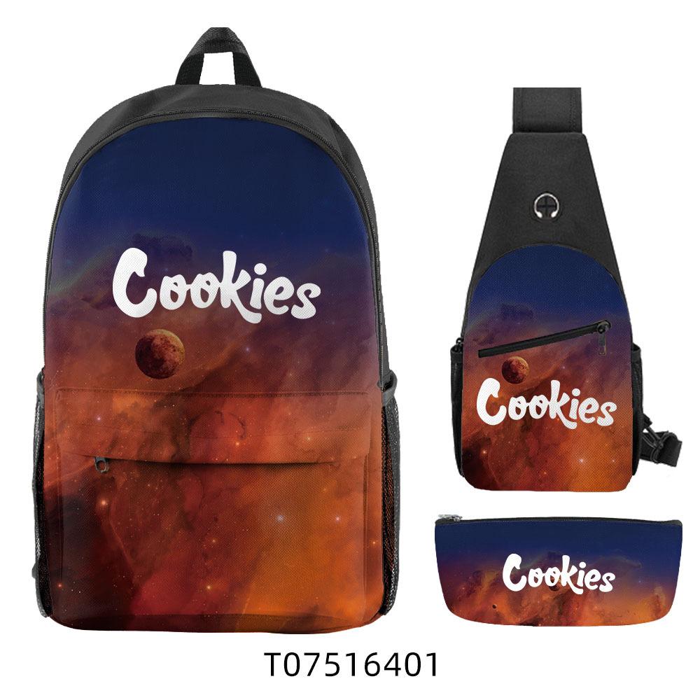 Рюкзак Cook Студенческий Школьный Рюкзак Легкий Полиэстеровый Рюкзак Набор из Трех Предметов