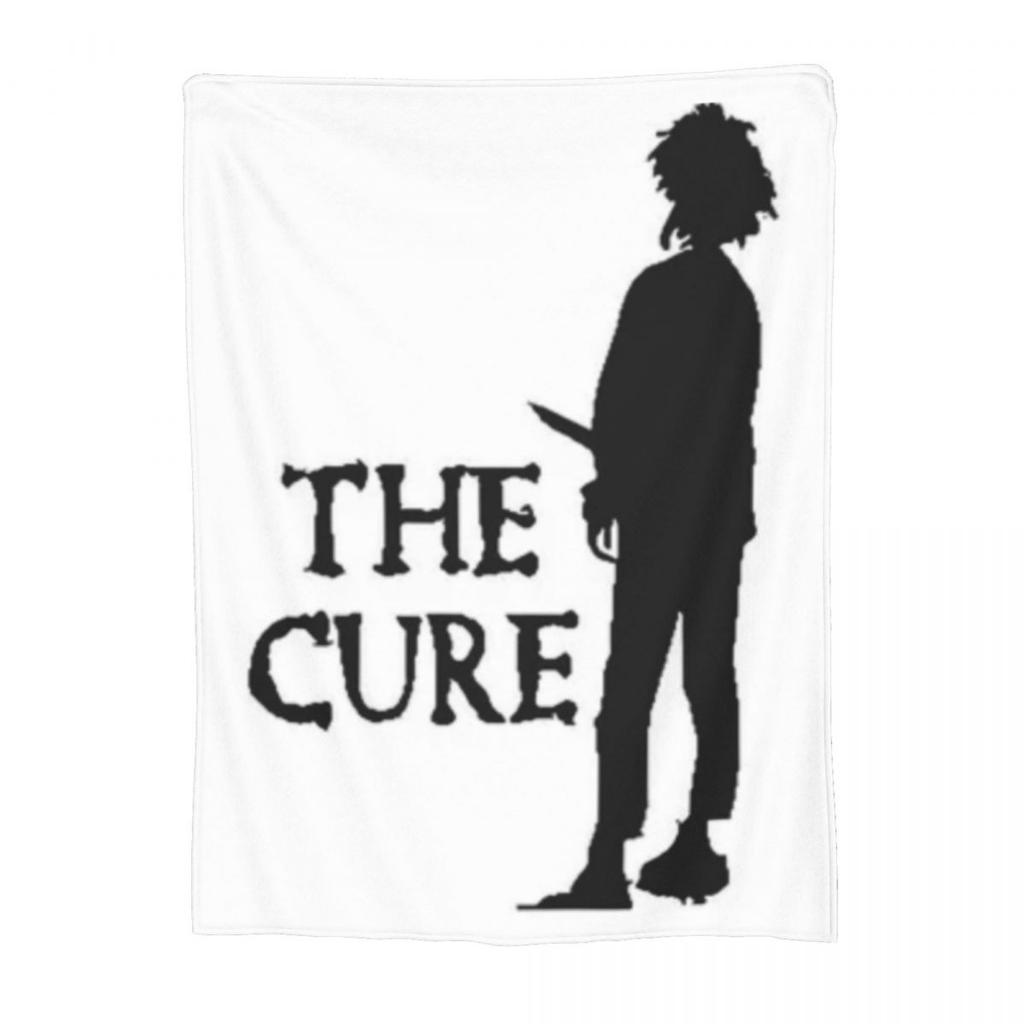 The Cure Robert Smith Logo Blankets Flannel Sofa Throw Blanket Breathable for Couch Bedding Outdoor Throws Bedspread Quilt