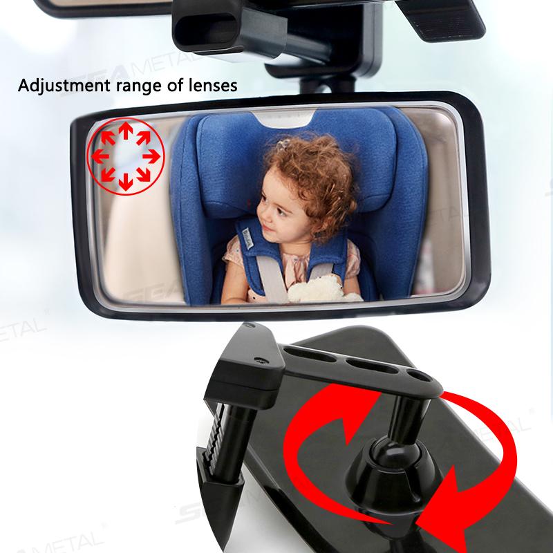 SEAMETAL Car Baby Observing Mirror Wide Angle Curve Rearview Baby Mirror 360-Degree Rotation Safe Driving Car Auxiliary Mirror Interior Mirrors6