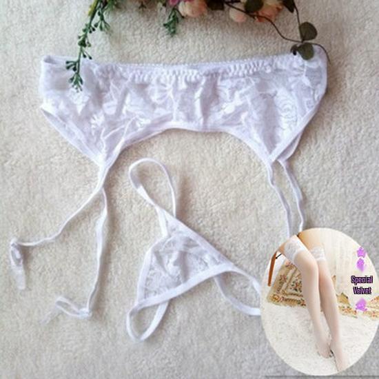 Женский сексуальный кружевной комплект белья с подвязками: Соблазнительные стринги, легкие и удобные