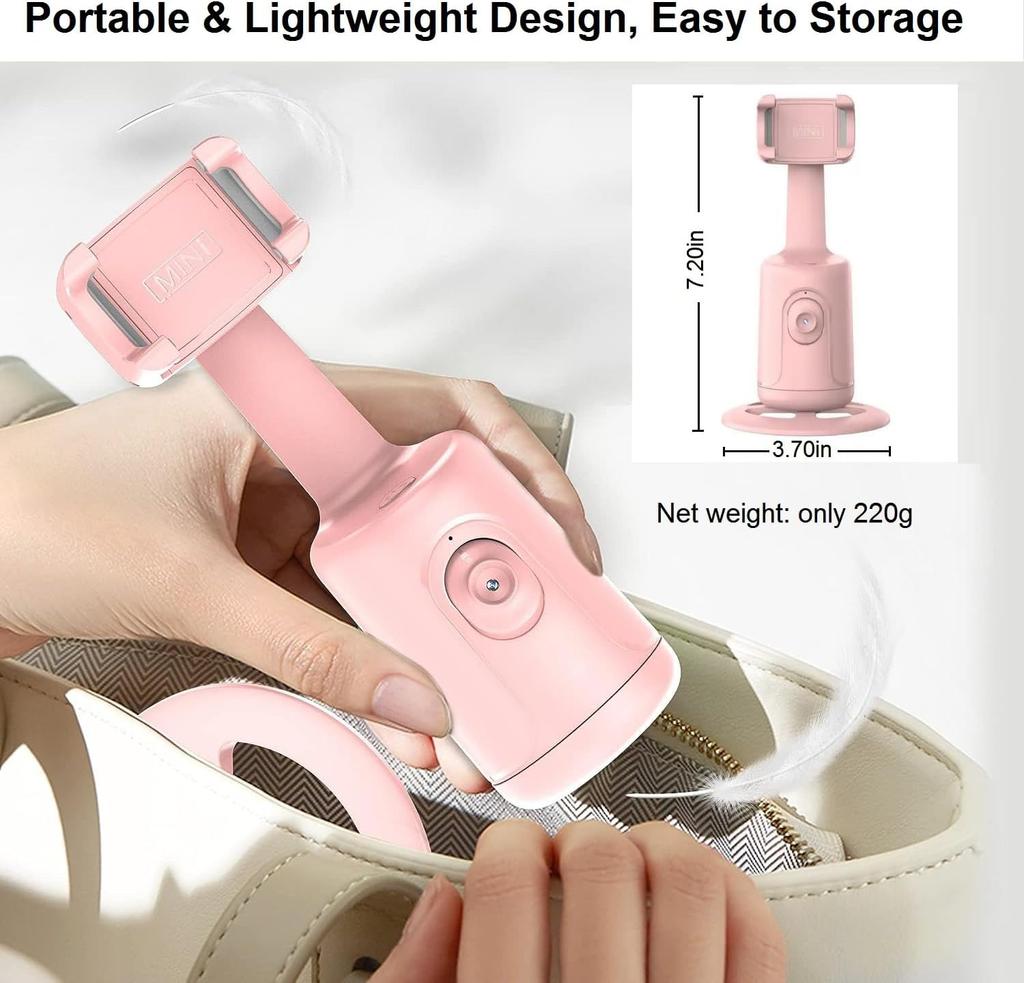 Умный 360° Автоматическое Отслеживание Лица Держатель для Телефона Антивибрационный Селфи-стик Стабилизатор Подвеса Регулируемый Объектив Стабильная Фотография Стриминг