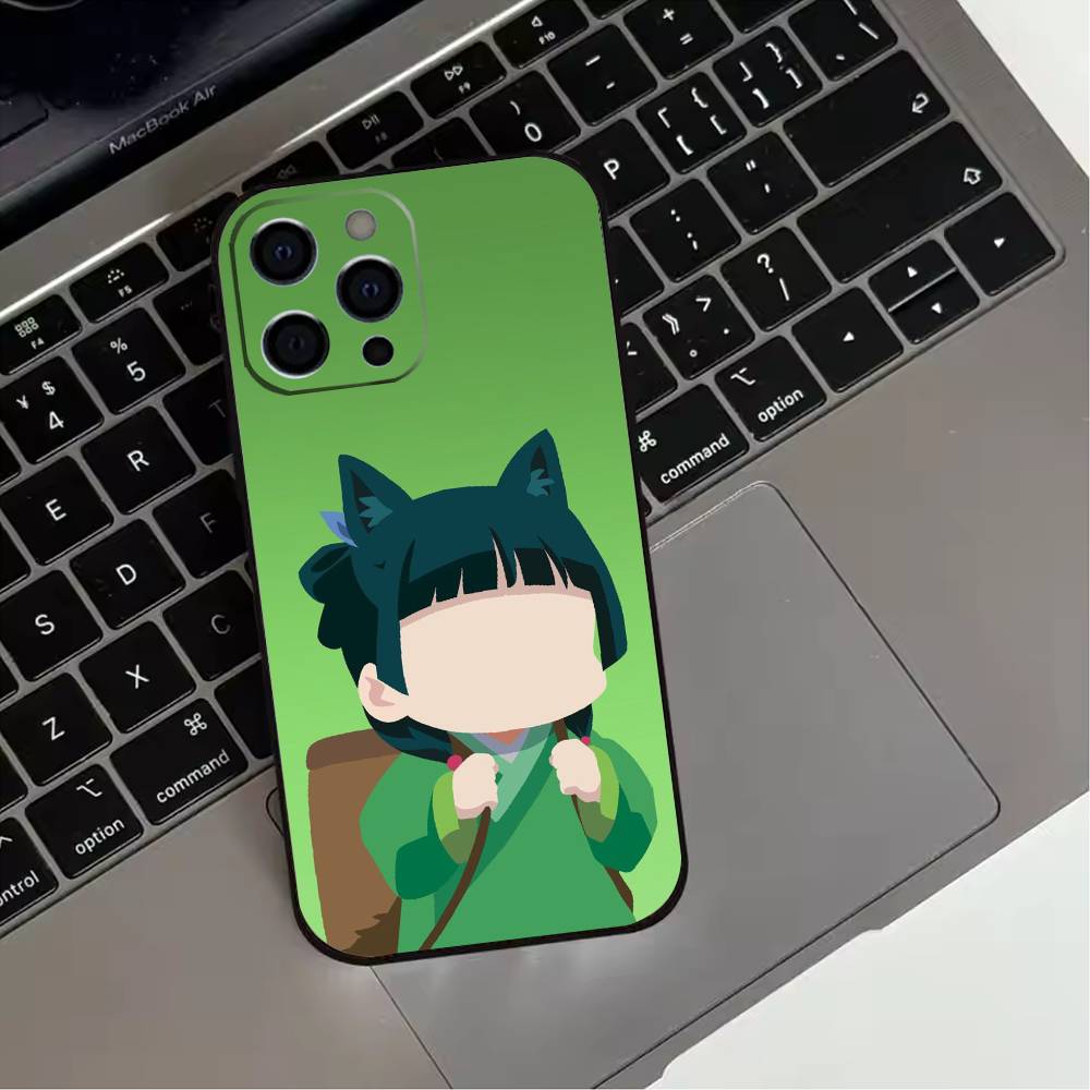 The Apothecary D-Diaries Maomao Phone Case For iPhone 17,16,15,14,13,12,11 Plus,Pro Max,XS,Soft Silicone Black Cover