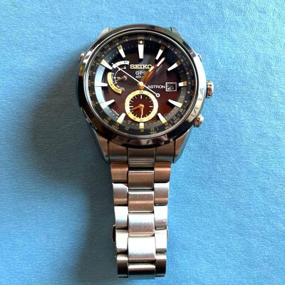 Б/у Astron SBXA005 GPS Солнечные Титановые 7X52
