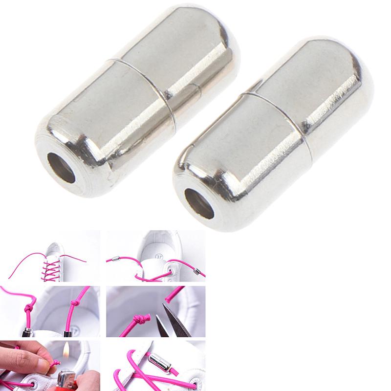 2 шт. Металлические шнурки с замком без завязок шнурки с металлическим кружевным замком Diy комплекты кроссовок