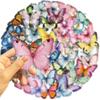 50PCS Kawaii Colorful Butterfly PET Sticker Aesthetic Decoration Scrapbooking Stationery DIY Hand Accounting Supplies