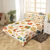 Vintage Mushroom Three-Piece Quilt Cover Digital Printing Bedding Set Bohemian Bed Cover