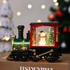 Santa Claus Snowman Christmas Gift Crystal Sequins Christmas Eve Music Box Train Crystal Ball Ornaments Desktop Decoration