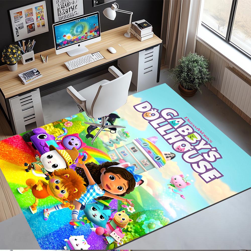 Gabby’s Dollhouse Printed Carpet,Rug,for Office Chair Living Room Bedroom Kitchen Room Decor Gifts.