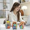 Граффити Сова Фигурка Сова из смолы Украшение для рабочего стола Многоцветная статуя Совы для дома Подставка под телевизор Офисная книжная полка Украшение стола