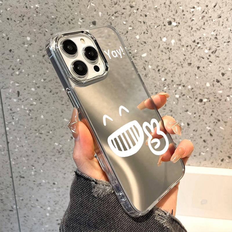 Чехлы для мобильных телефонов iPhone 11 13 XR 15 Pro Max 12 14 Pro Max Чехол iPhone 16 XS Max Зеркальный защитный чехол Зеркальный Изысканный мультяшный водонепроницаемый