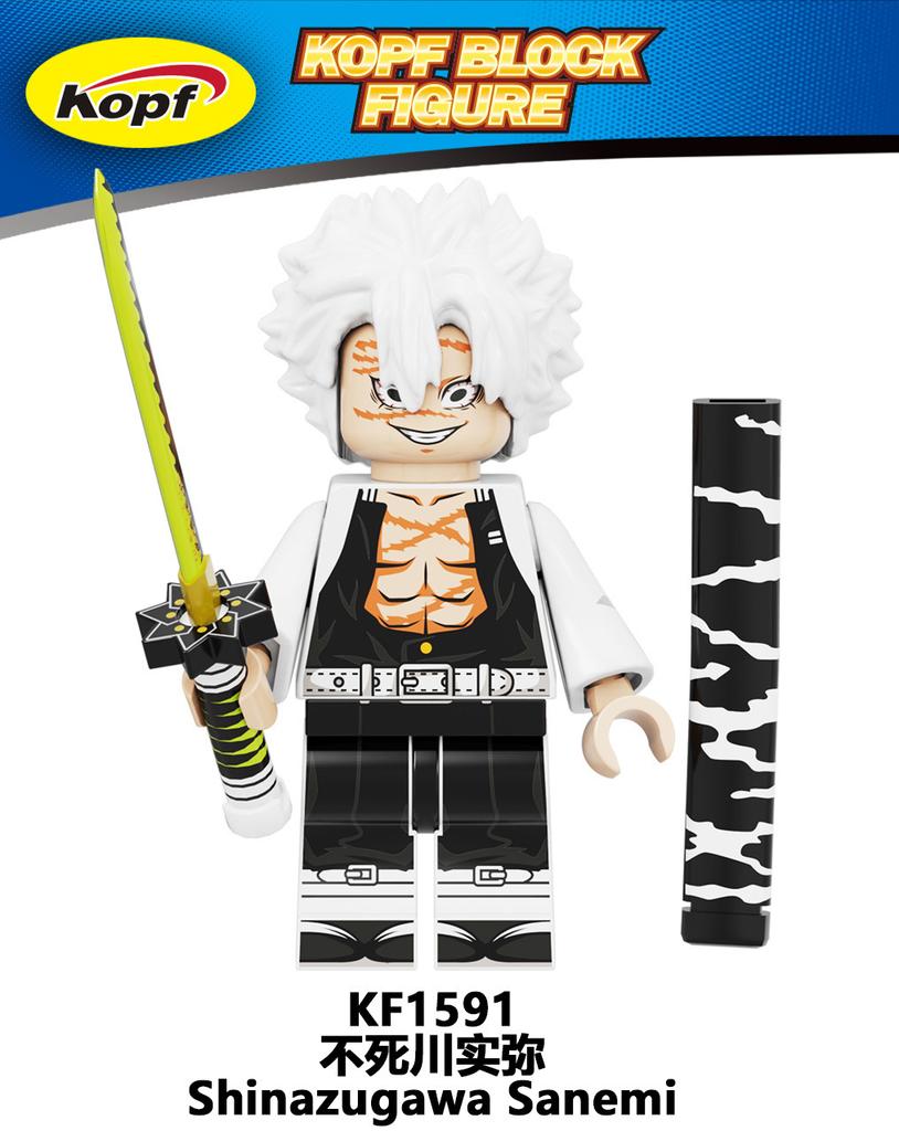 Kf6146 Ghost Exterminating Blade Building Block Miniature Small Particles Spliced Toy Bags Can Be Selected