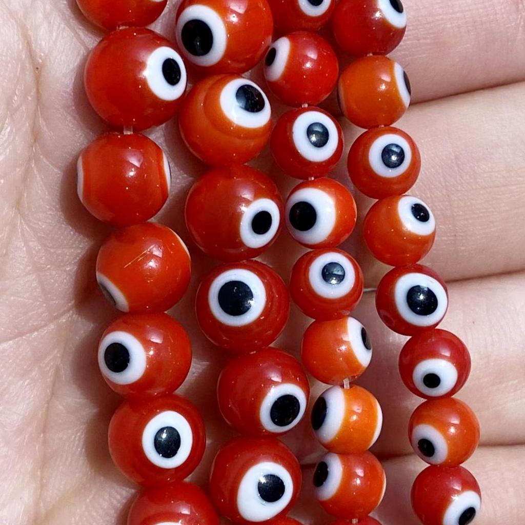 4/6/8 мм красочные круглые бусины от сглаза свободные глазурованные стеклянные бусины лэмпворк для изготовления ювелирных изделий