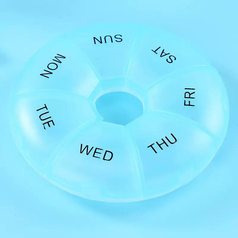 Разноцветный водонепроницаемый органайзер для таблеток на 7 дней - Большой вместимости, Портативная аптечка с 7 отделениями