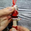 Украшение Фигурка Санты Подвеска для Елки Расписанное Вручную Деревянное Украшение Элегантное Украшение Праздничного Сезона