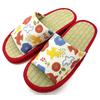Japanese Pattern Platform Tatami Slippers Comfort Plush Indoor Slippers Rush Grass Cushione