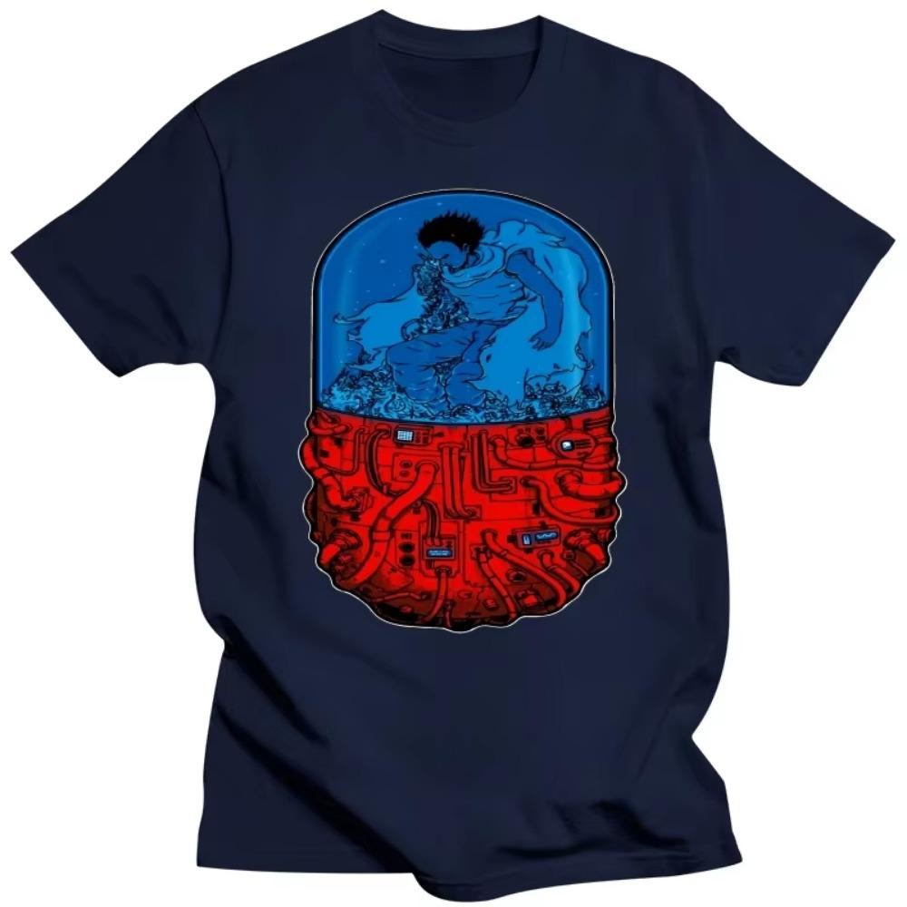 Японская аниме-футболка Akira для мужчин Tetsuo Kaneda Neo Tokyo Tee Man Cool Fashion Short Sleeves Mens Designer Cotton tshirt