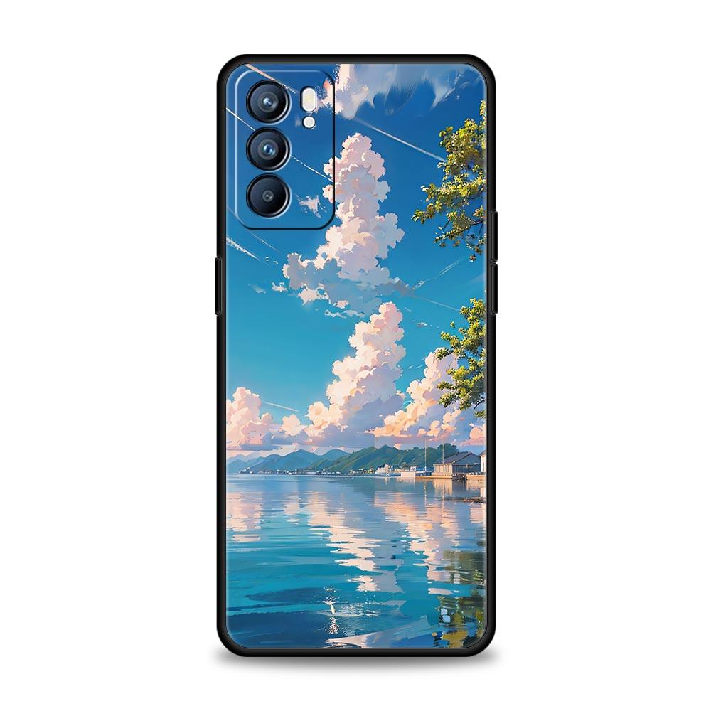 Летний чехол Sky для Phone Case Для Oppo Reno8 Reno7 Reno6 Pro A54 5G Find X6 X5 A53 A52 A9 A15 A95 A17 A16 A57 A31 Чехол