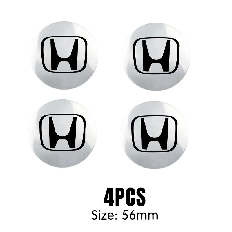 56/60mm Car Wheel Center Hub Cap Badge Logo Emblem Decal Wheel Sticker For Honda Civic City Accord Odyssey CRV Hrv Jazz CBR VTX
