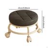 Low Roller Seat Rolling Stool Modern Sturdy PU Leather with Swivel Caster for Garage Porch