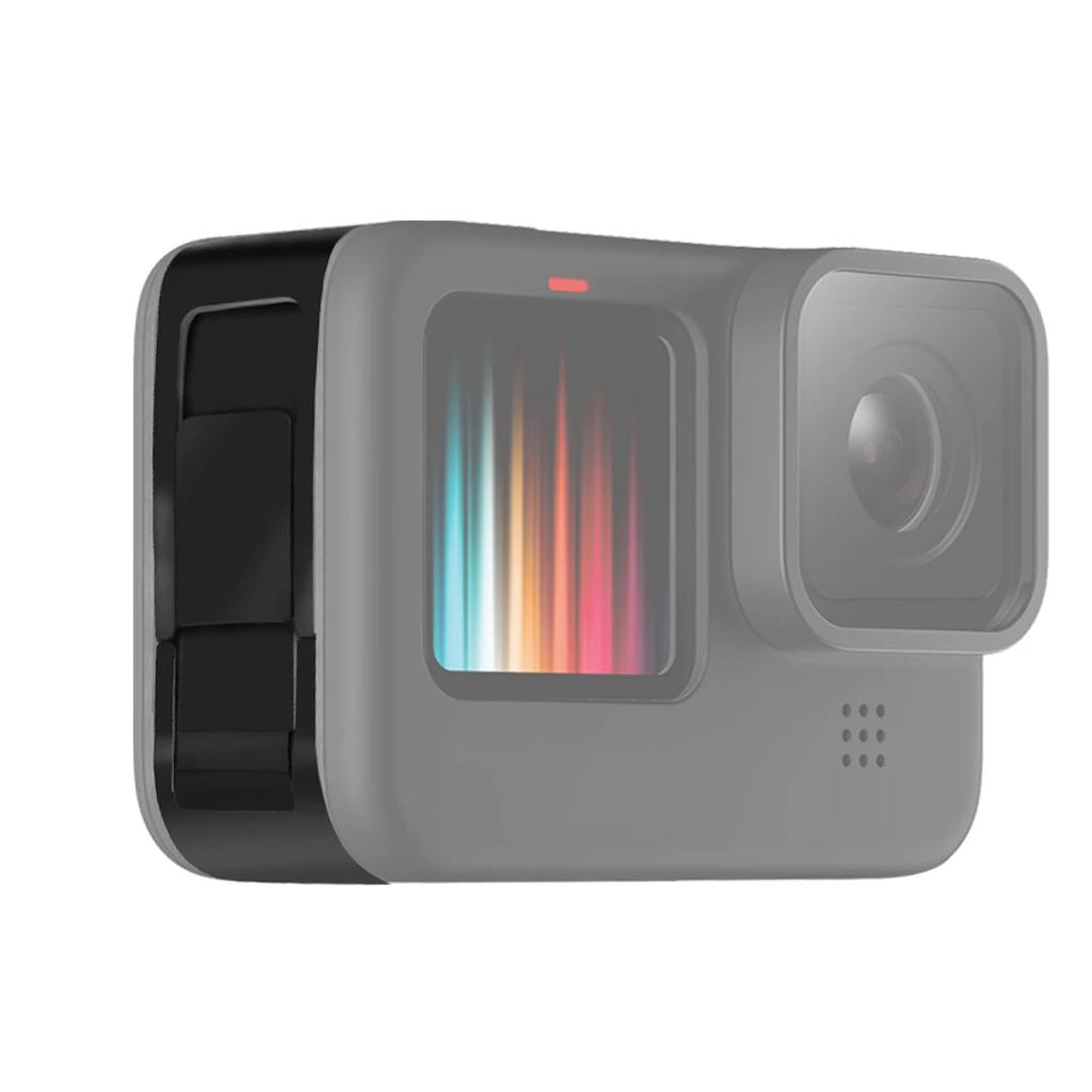 Сдвижная боковая крышка аккумулятора, пылезащитная металлическая для GoPro Hero 12 11 10, черная камера, съемная защитная крышка, порт для зарядки