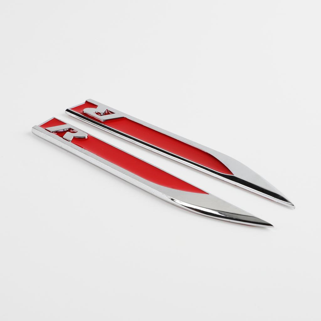 For VW 2pcs Car Body Fender Side Wing Sticker Emblem For Volkswagen R rline Polo T5 Golf 5 6 7 8 Passat b6 Arteon Scirocco GTD ND7