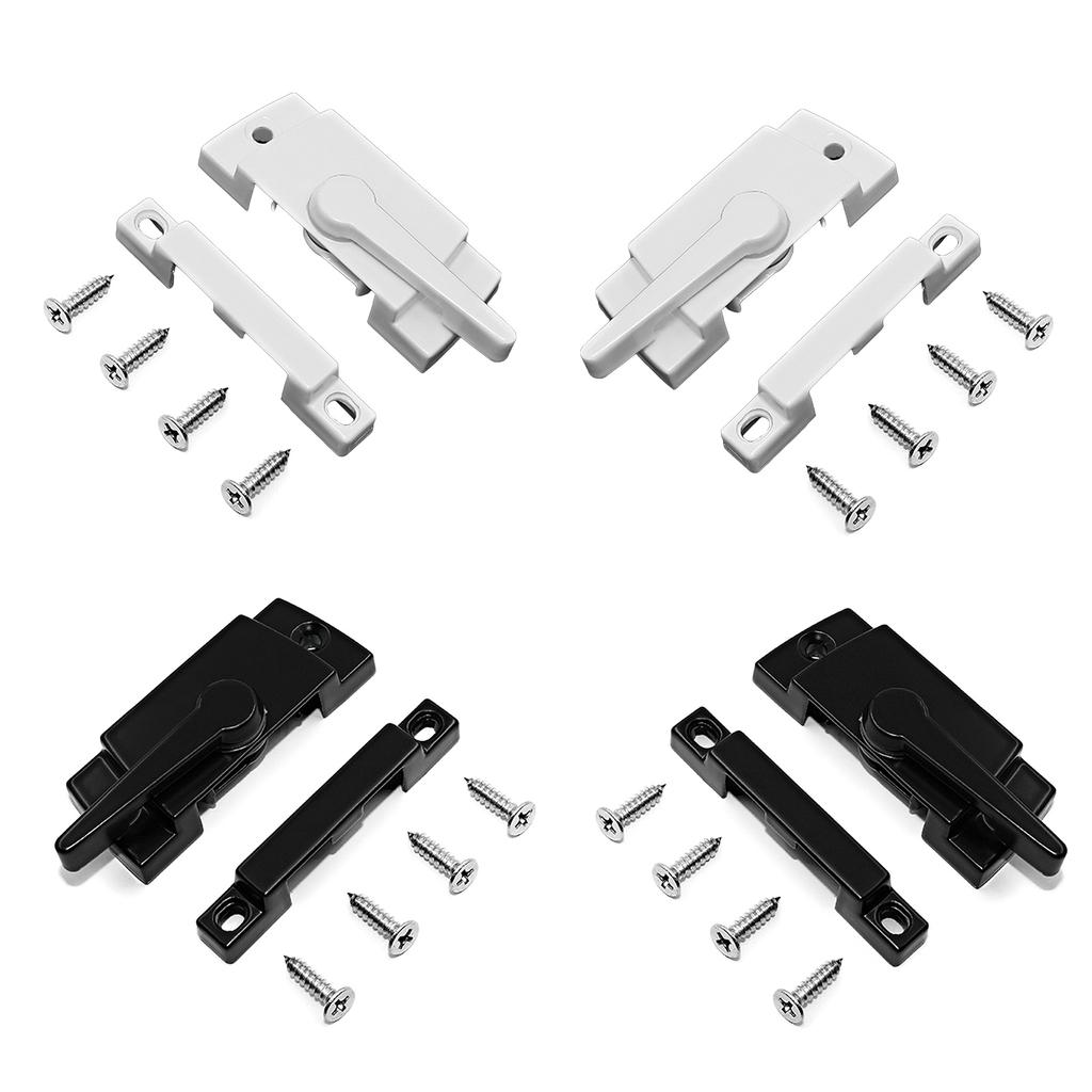 Crescent Lock with Screws Zinc Alloy Sash Lock Sliding Window Latch Fittings for Vertical and Horizontal Sliding Window