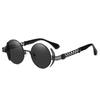 Fashion Round Hip Hop Steampunk Sunglasses Men's Metal Outdoor Sports Driving Sunshade Non-polarized Glasses