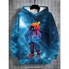Cool Lightning Background Paired with Trendy Cartoon Characters, Digital Printing, Colorful and Eye-catching