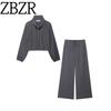 Zbzr Spring New Arrival Women's Clothing Fashion Style Loose Sweater Long Sleeves Jacket High Waist Pants 5320822