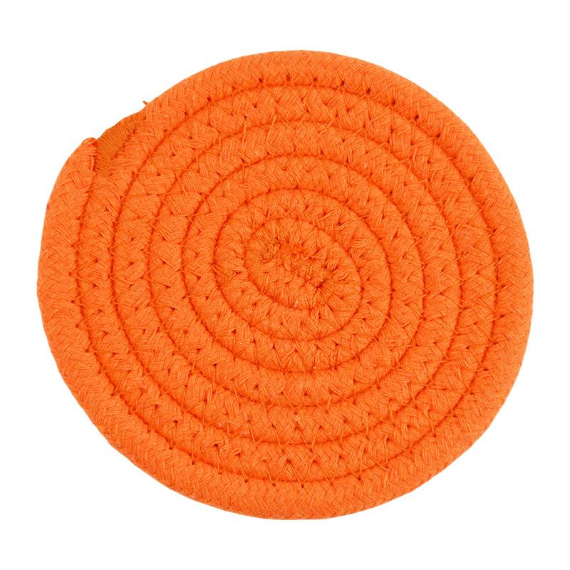 Круглая хлопковая подставка под тарелку для обеденного стола, кухонные принадлежности, термостойкая подставка под стакан для кофе и напитков