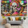 2D Cinco De Mayo Colorful Paper Flag Music Note Floral Photography Background Cloth