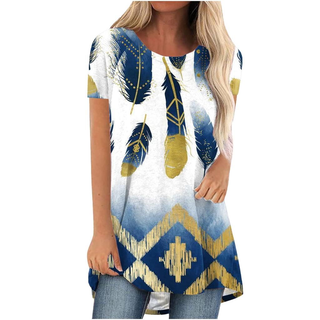 Colourful Floral Flower 3D Print Long T-Shirts Women Streetwear Short Sleeve T Shirt Oversized Y2K Tops Tees Girl Woman Clothing