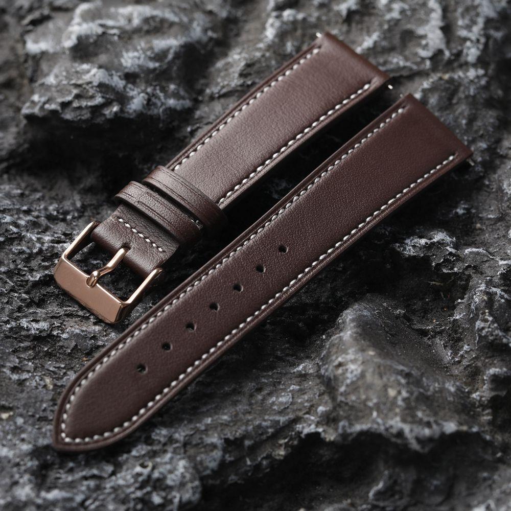 18 19 20 21 22MM быстросъемный универсальный ремешок для часов - ручная работа ультратонкий мягкий ремешок для часов из натуральной кожи в стиле ретро для Huawei Samsung Xiaomi замена