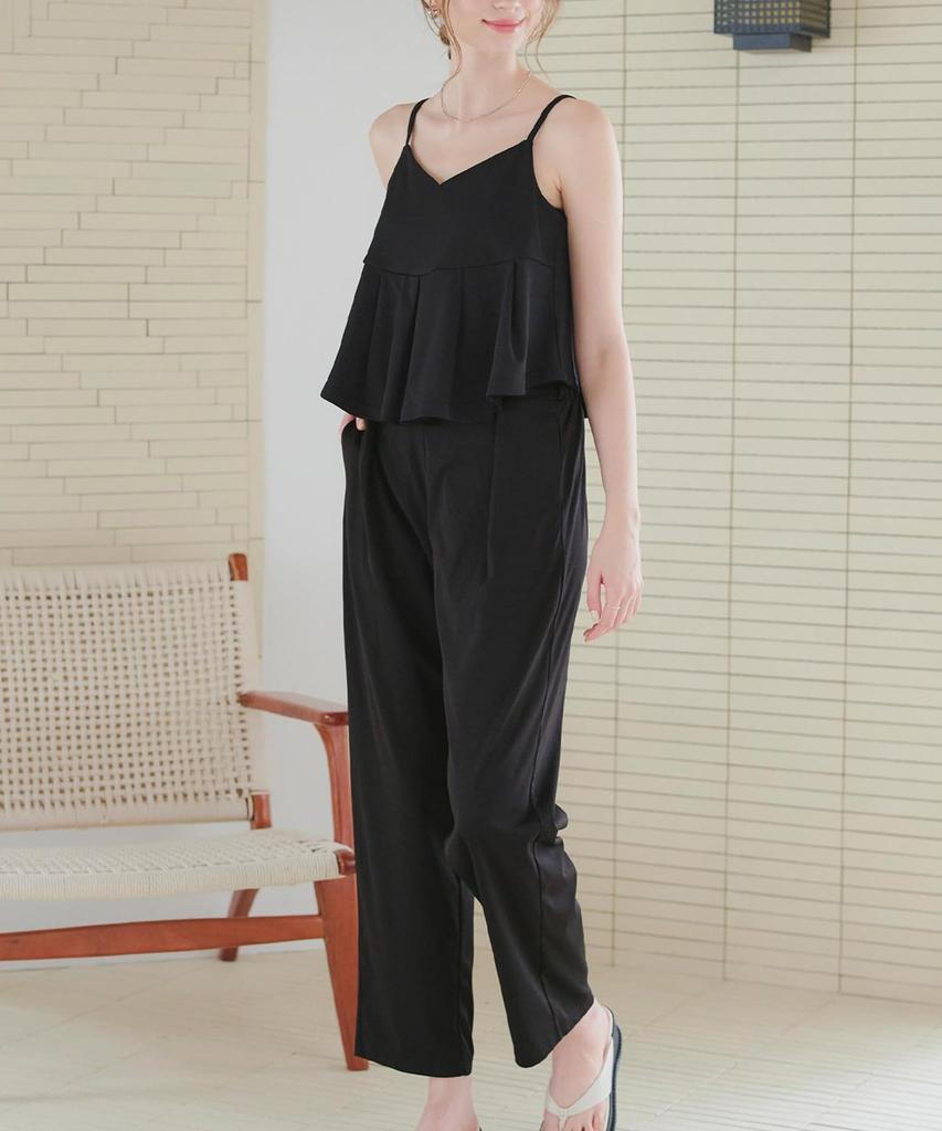 Топ с плиссировкой без косточек и комплект бикини DDXM0557 Женский Средний Черный