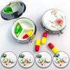 1PC Flowers and Trees Epoxy Pill Box Three Grids Tablet Storage Medicine Organizer Healthy Care