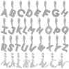 Оригинальные подвески-шармы с буквами алфавита от A до Z, медные, инкрустированные цирконом, подвески с любовными письмами, ювелирное украшение в подарок, подходят для браслета-бенгла