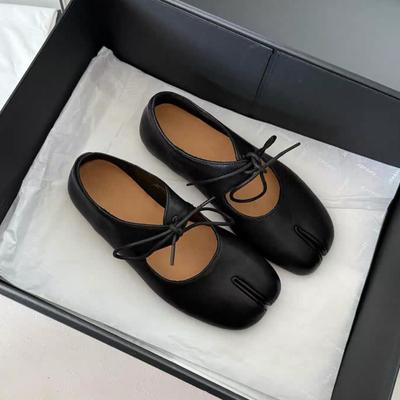 Новые ретро простые туфли с раздвоенным носком, неглубоким вырезом, одинарные, женские, универсальные, на плоской подошве, на шнуровке, Мэри Джейн