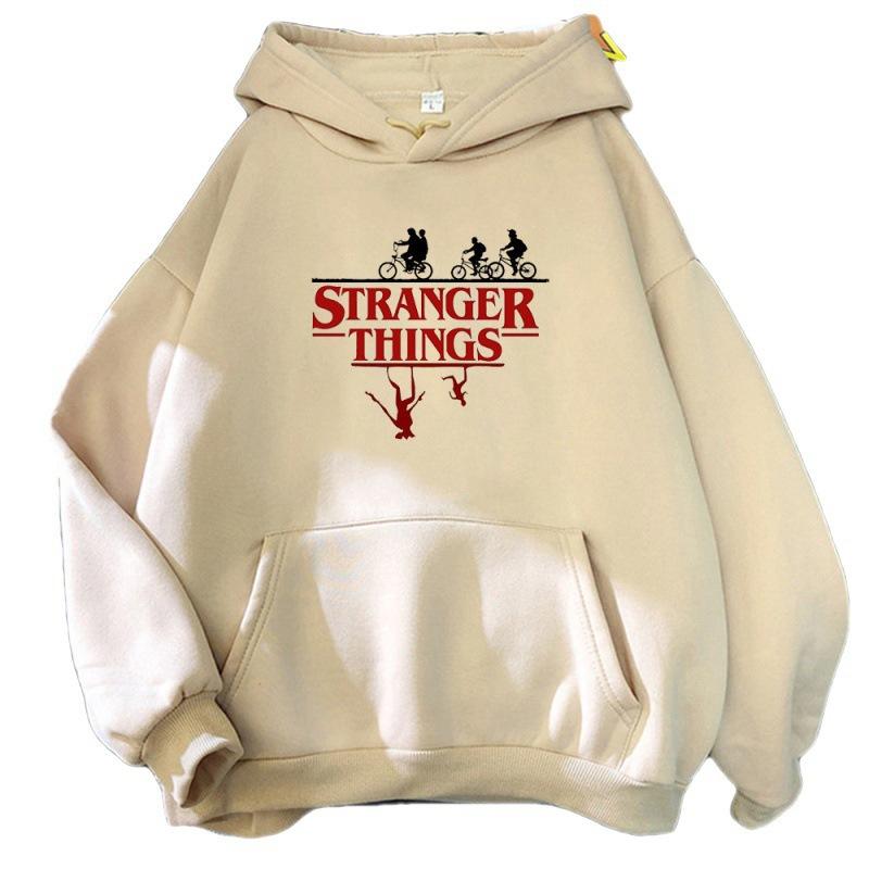 Stranger Things Stranger Things Printed Pullover Hoodie Fleece Jacket Sweater Hoodie